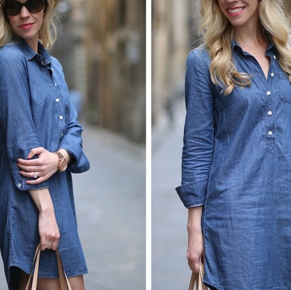 Yest Dresses & Skirts - Yest denim chambray shirt dress